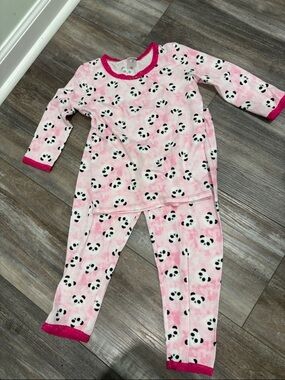 Esme girls pajamas pink panda print size 10